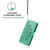 iPhone 17e / 16e Seven-petal Flowers Embossing Leather Phone Case - Green