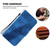 iPhone 17e / 16e Seven-shaped Embossed Leather Phone Case - Blue