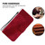 iPhone 17e / 16e Seven-shaped Embossed Leather Phone Case - Red