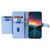 iPhone 17e / 16e Sheep Texture Cross-body Zipper Wallet Leather Phone Case - Blue