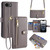 iPhone 17e / 16e Sheep Texture Cross-body Zipper Wallet Leather Phone Case - Grey