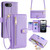 iPhone 17e / 16e Sheep Texture Cross-body Zipper Wallet Leather Phone Case - Purple