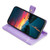 iPhone 17e / 16e Sheep Texture Cross-body Zipper Wallet Leather Phone Case - Purple