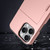 iPhone 17e / 16e Shockproof Armor Phone Case with Card Slot - Rose Red