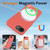iPhone 17e / 16e Shockproof Silicone Magsafe Phone Case - Pink Orange