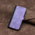 iPhone 17e / 16e Side Buckle Double Fold Hand Strap Leather Phone Case - Purple