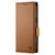 iPhone 17e / 16e Side Buckle Magnetic Frosted Leather Phone Case - Brown