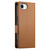 iPhone 17e / 16e Side Buckle Magnetic Frosted Leather Phone Case - Brown