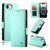 iPhone 17e / 16e Side Buckle Magnetic Frosted Leather Phone Case - Mint Green