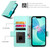 iPhone 17e / 16e Side Buckle Magnetic Frosted Leather Phone Case - Mint Green