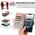 iPhone 17e / 16e Side Buckle RFID Anti-theft Leather Phone Case - Rose Gold