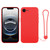 iPhone 17e / 16e Silicone Phone Case with Wrist Strap - Red