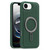 iPhone 17e / 16e Silver Shield MagSafe Holder Shockproof Phone Case - Green