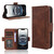 iPhone 17e / 16e Skin Feel Calf Texture Card Slots Leather Phone Case - Brown