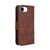 iPhone 17e / 16e Skin Feel Calf Texture Card Slots Leather Phone Case - Brown