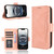 iPhone 17e / 16e Skin Feel Calf Texture Card Slots Leather Phone Case - Pink
