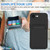 iPhone 17e / 16e Skin Feel Card Contrast Color Button TPU Phone Case - Black