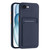iPhone 17e / 16e Skin Feel Card Contrast Color Button TPU Phone Case - Dark Blue