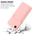 iPhone 17e / 16e Skin Feel Card Contrast Color Button TPU Phone Case - Pink