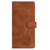 iPhone 17e / 16e Skin Feel Embossed Feather Leather Phone Case - Brown