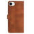 iPhone 17e / 16e Skin Feel Embossed Feather Leather Phone Case - Brown