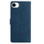 iPhone 17e / 16e Skin Feel Embossed Feather Leather Phone Case - Dark Blue