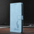 iPhone 17e / 16e Skin Feel Embossed Feather Leather Phone Case - Light Blue