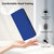 iPhone 17e / 16e Skin Feel Solid Color Leather Phone Case with Lanyard - Dark Blue