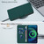 iPhone 17e / 16e Skin Feel Solid Color Leather Phone Case with Lanyard - Dark Green