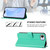 iPhone 17e / 16e Skin Feel Solid Color Leather Phone Case with Lanyard - Green