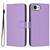 iPhone 17e / 16e Skin Feel Solid Color Leather Phone Case with Lanyard - Lavender Purple