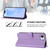iPhone 17e / 16e Skin Feel Solid Color Leather Phone Case with Lanyard - Lavender Purple