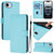 iPhone 17e / 16e Skin Feel Solid Color Leather Phone Case with Lanyard - Sky Blue