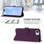 iPhone 17e / 16e Skin Feel Solid Color Leather Phone Case with Lanyard - Violet