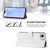 iPhone 17e / 16e Skin Feel Solid Color Leather Phone Case with Lanyard - White