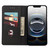 iPhone 17e / 16e Skin Feel Splicing Leather Phone Case - Black