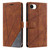 iPhone 17e / 16e Skin Feel Splicing Leather Phone Case - Brown