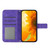 iPhone 17e / 16e Skin Feel Sun Flower Embossed Flip Leather Phone Case with Lanyard - Dark Purple