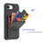 iPhone 17e / 16e Skin Feel TPU Hidden Mirror Card Bag Phone Case with Stand - Black