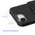iPhone 17e / 16e Skin Feel TPU Hidden Mirror Card Bag Phone Case with Stand - Black