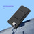 iPhone 17e / 16e Skin Feel TPU Hidden Mirror Card Bag Phone Case with Stand - Black