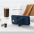 iPhone 17e / 16e Skin Feel TPU Hidden Mirror Card Bag Phone Case with Stand - Blue