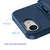 iPhone 17e / 16e Skin Feel TPU Hidden Mirror Card Bag Phone Case with Stand - Blue