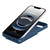 iPhone 17e / 16e Skin Feel TPU Hidden Mirror Card Bag Phone Case with Stand - Blue