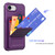 iPhone 17e / 16e Skin Feel TPU Hidden Mirror Card Bag Phone Case with Stand - Dark Purple