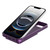 iPhone 17e / 16e Skin Feel TPU Hidden Mirror Card Bag Phone Case with Stand - Dark Purple