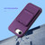 iPhone 17e / 16e Skin Feel TPU Hidden Mirror Card Bag Phone Case with Stand - Dark Purple