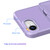 iPhone 17e / 16e Skin Feel TPU Hidden Mirror Card Bag Phone Case with Stand - Light Purple