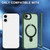 iPhone 17e / 16e Skin-feel MagSafe Holder PC Hybrid TPU Phone Case - Green