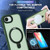 iPhone 17e / 16e Skin-feel MagSafe Holder PC Hybrid TPU Phone Case - Green